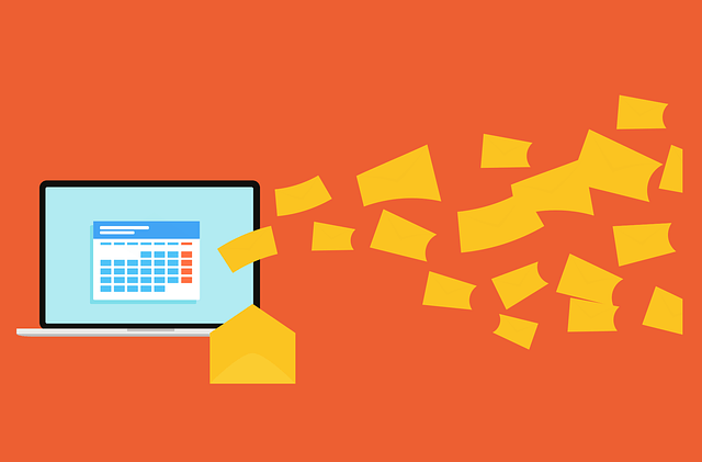 Illustration of a computer sending automated marketing emails to represent an email funnel automation for Denton County and DFW area businesses